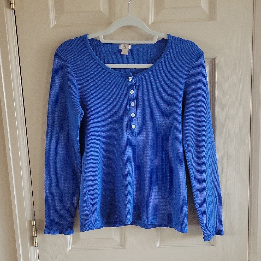 J. Crew Vibrant Blue Long Sleeve Tee